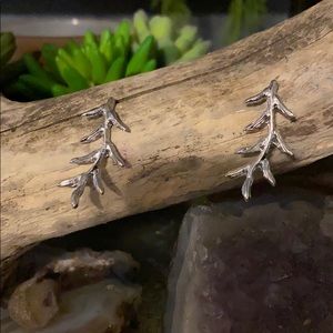 NWT Silver Color Branch Earrings